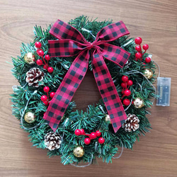 [早割クリスマス2023]クリスマスリース 玄関 緑の蔓の花輪 クリスマスプレゼント Christmas wreath 4枚目の画像