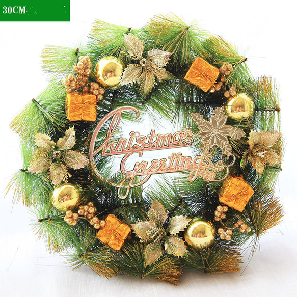 [早割クリスマス2023]クリスマスリース 松葉 グリーン玄関 クリスマスプレゼント Christmas wreath 1枚目の画像