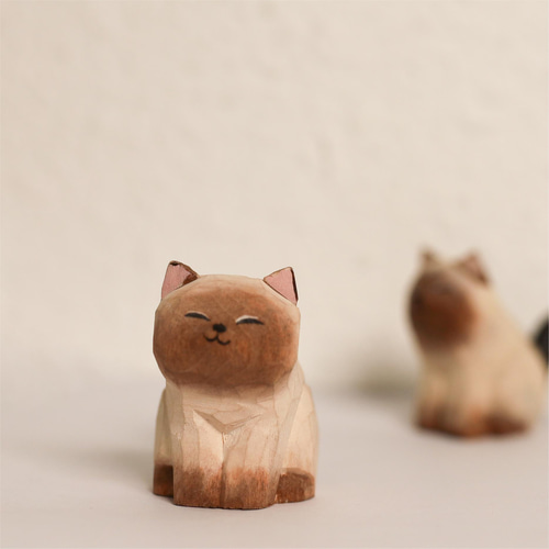 シャム猫、かわいい置物 招き猫 fusu 通販 16959753｜Creema(クリーマ