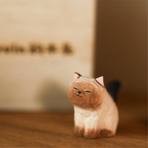 シャム猫、かわいい置物 招き猫 fusu 通販 16959753｜Creema(クリーマ)