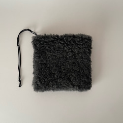 poitto14 ITALYBOA POUCH charcoal gray 1枚目の画像