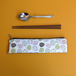 【梵緹希防水傘布】外出餐具組(筷袋+筷子+湯匙)_小葉飄飄 第1張的照片
