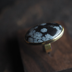 snowflake obsidian brass ring (konukayuki) 7枚目の画像