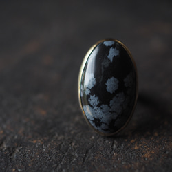 snowflake obsidian brass ring (konukayuki) 9枚目の画像