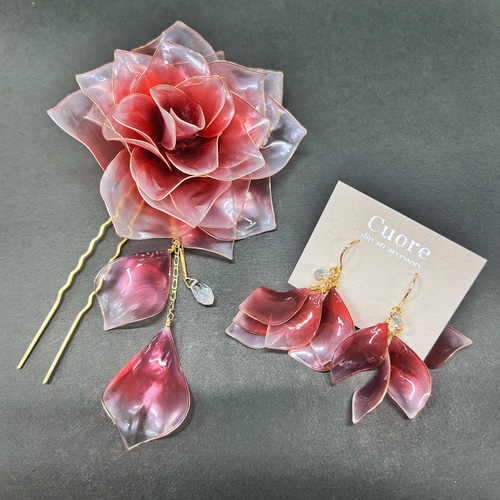 ディップアート作品 ピアス イヤリング かんざし