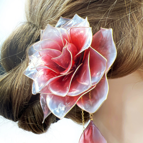 ディップアート作品 ピアス イヤリング かんざし