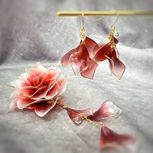 ディップアート作品 ピアス イヤリング かんざし ディップアート作品 ピアス イヤリング かんざし