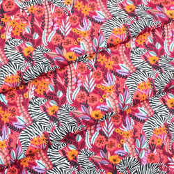 カットクロス Cloud9 Fabrics / Zebras 227371 Frolicking Zebras Red 5枚目の画像