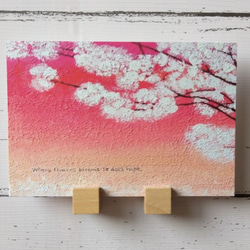 原画『花咲くところには希望も咲く』桜 春 花 名言 絵 絵画 アクリル画