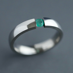 刻印♦︎エメラルドのリング♦︎天然石♢誕生石♢サージカルステンレス