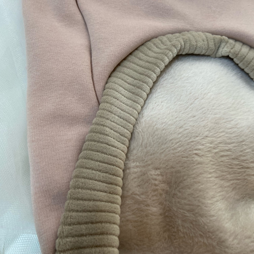 着る毛布ボンバーヒート＊3S〜L＊犬服ハンドメイド＊ピンクベージュ