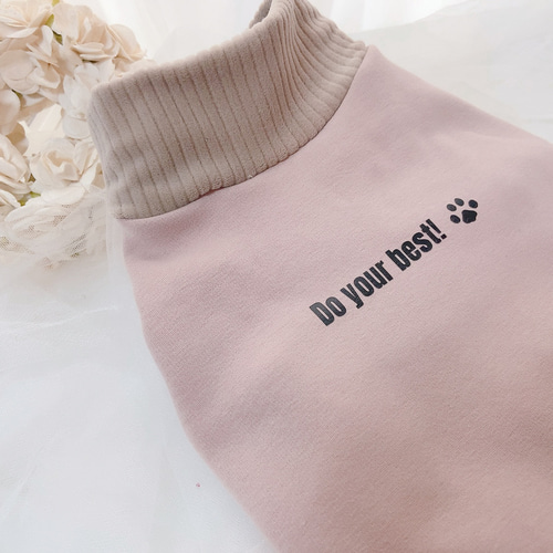 着る毛布ボンバーヒート＊3S〜L＊犬服ハンドメイド＊ピンクベージュ