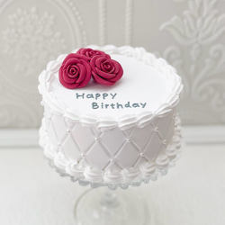 バラのクレイケーキ✳︎赤＊色変更可＊推しケーキ＊フェイクケーキ