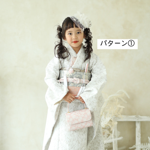 キッズ服女の子用(90cm~)753着物一式　（7才女の子）