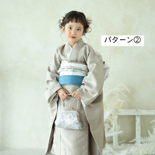 七五三7歳女の子着物一式 12点セット カフェオレ系着物 着物