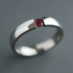 シルバー950 ルビー リング 11号 Design＆Craft KURA Vintage Collection (ビンテージコレクション) Ruby Diamond