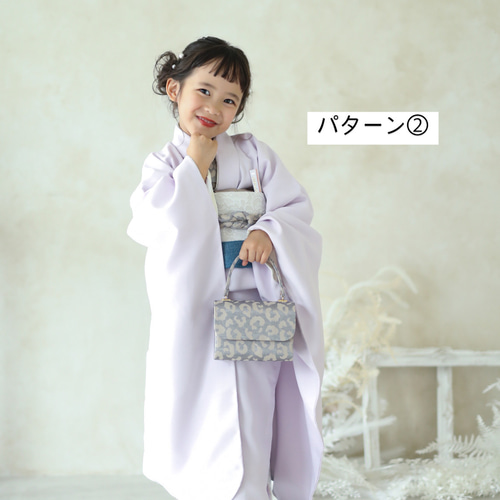 レトロ着物♡七五三　7歳　女の子　セット　一式　白 レトロ着物♡七五三 7歳 女の子 セット 一式 白