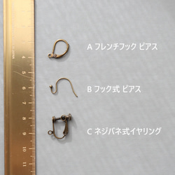 水晶 × カイヤナイト ピアス　/　フレンチフック or イヤリングに変更可 8枚目の画像