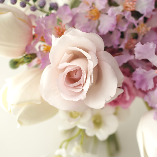 【即日 発送ok】チューリップ・スイートピーの柔らかな色合いのブーケ　結婚式 スイートピー チューリップ ブーケ フラワーギフト 生花