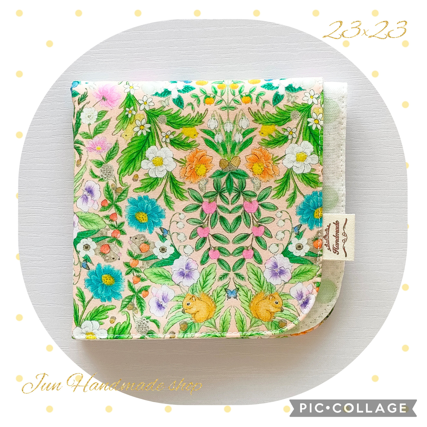ユキエモン7層ハンカチ✤ハンドメイド ユキエモン7層ハンカチ✤ハンドメイド