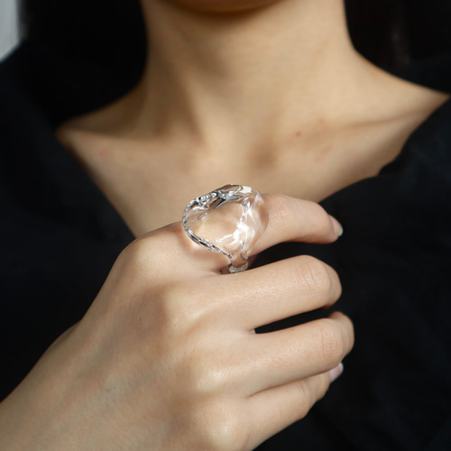 coin- ガラス リング clear glass ring 指輪・リング MATSUKAWA