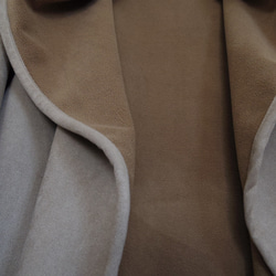 スエード調/暖かな裏ボアのフーデットコート・キャメル系 14枚目の画像