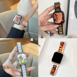 包郵 AppleWatch 不鏽鋼錶帶 玳瑁錶帶 12 第5張的照片