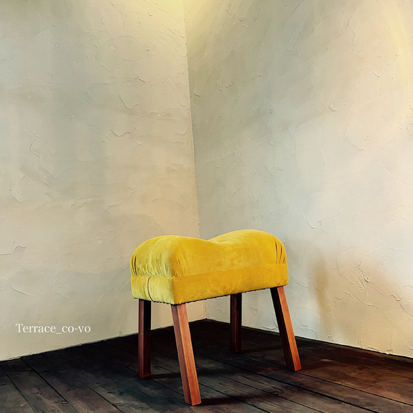 cochon stool ~yellow~ピッグスエード♪ 3枚目の画像