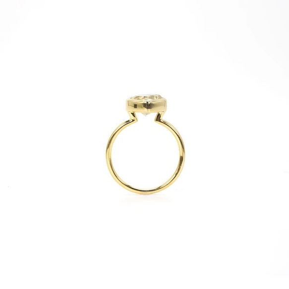Heart stone Ring♥(グリーンアメジスト）（ AO2 ） 4枚目の画像