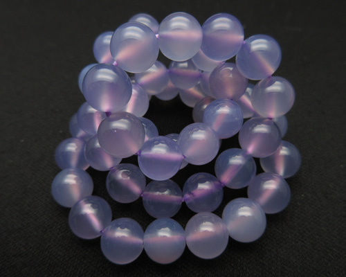 希少！14kgfパープルカルセドニーブレスレット 天然色 パープルカルセドニーと塩源瑪瑙のブレスレット 天然石