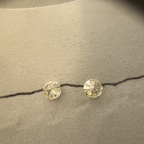 天然石　イエローダイヤモンド　14KGF 一粒　スタッドピアス 11枚目の画像