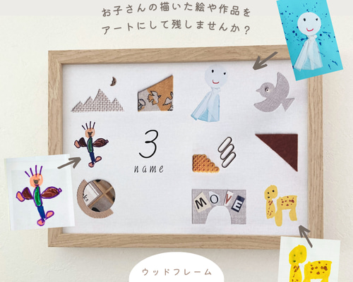 立体的コラージュアート 金色フレーム フレームシール 枠 額縁 PETシール アンティーク調 型抜き