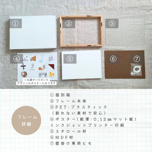 A4フレーム】額縁 お子様のイラストをコラージュアートに『MOVE