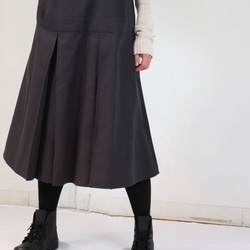 ヘリンボン生地使用　ジャンパースカート　グレー　S,Mサイズ 6枚目の画像