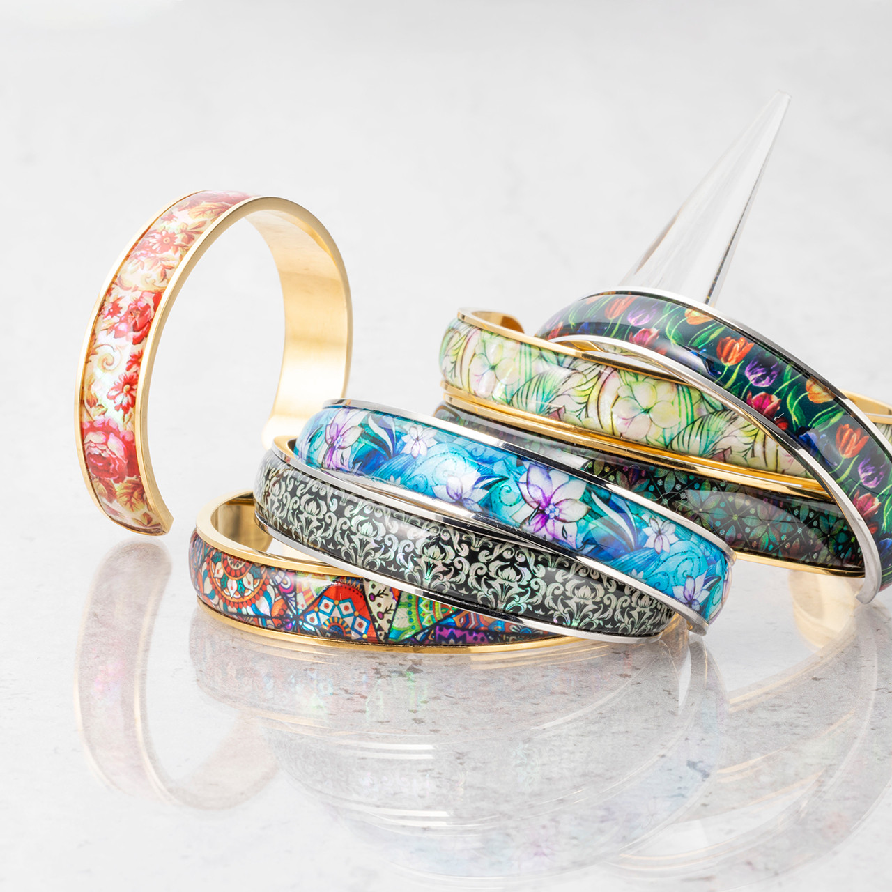 天然貝 螺鈿アート ★ バングル 【デザイン20種類から選べる】 ギフト ・ プレゼントにおすすめ