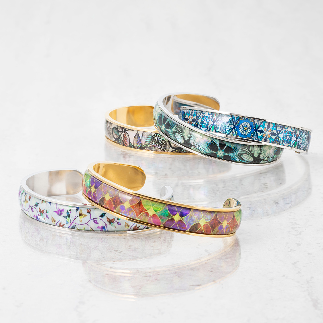 天然貝 螺鈿アート ★ バングル 【デザイン20種類から選べる】 ギフト ・ プレゼントにおすすめ