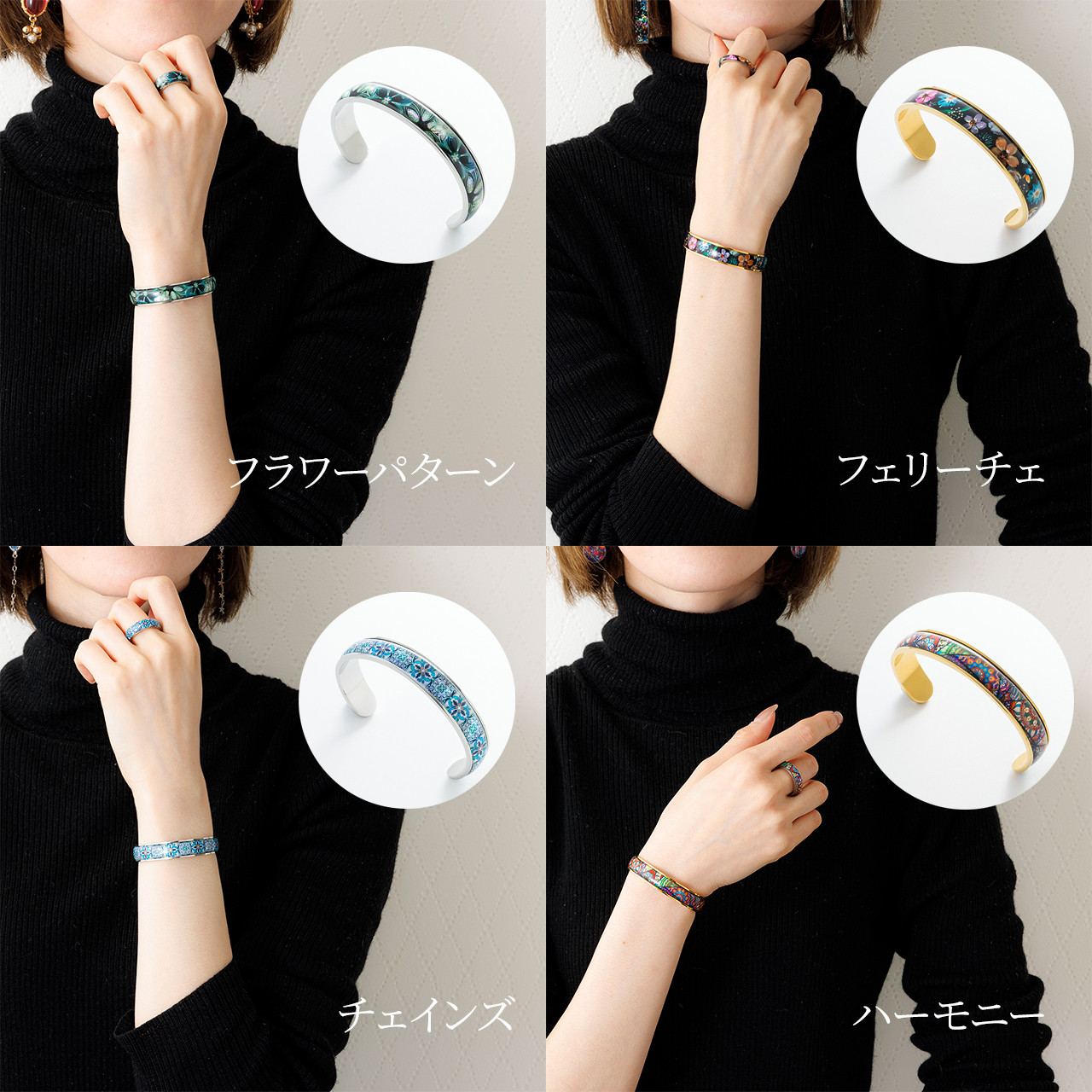 天然貝 螺鈿アート ★ バングル 【デザイン20種類から選べる】 ギフト ・ プレゼントにおすすめ