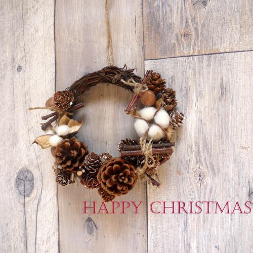 ナチュラルリース 季節のナチュラルリース ｜SSサイズ -ナチュラルホワイト