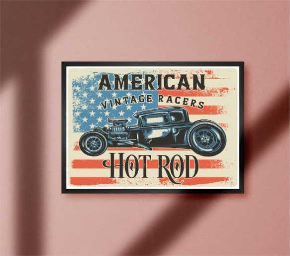 A4額付き】ホットロッド アメ車 旧車 カスタム 車 ロカビリー ポップ