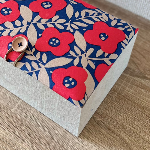 Flowerインテリアボックス［R］〈Lサイズ〉裁縫箱・収納ケース