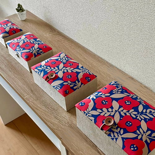 カルトナージュボックス Flowerインテリアボックス［R］〈Lサイズ〉裁縫箱・収納ケース