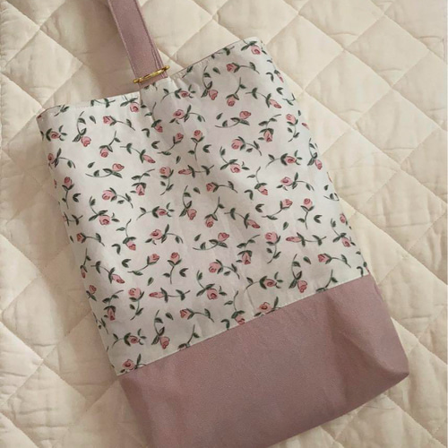 temu様⭐︎リバティプリント使用×さくらんぼワッペンレッスンバッグ他