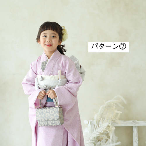 人気のレトロ着物♡七五三 小さめ7歳 女の子 セット 一式 正絹 人気のレトロ着物♡七五三 小さめ7歳 女の子 セット 一式 正絹