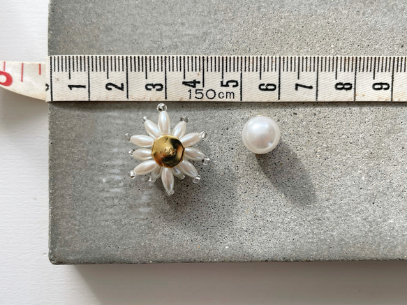 [givre] 復古珍珠花耳環/白色/復古/植物/成人正式 2024 第12張的照片