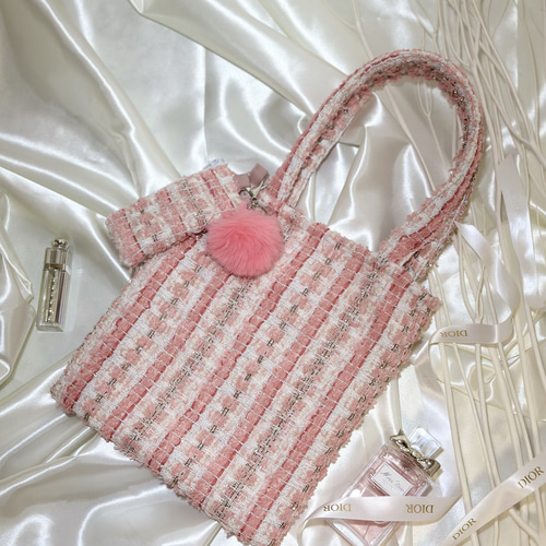 ツイードピンクトートバッグ トートバッグ Morie 通販 16963406