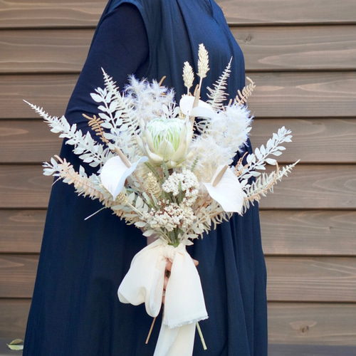 ✿おしゃれなホワイトボタニカルナチュラル✿ウェディングブーケ