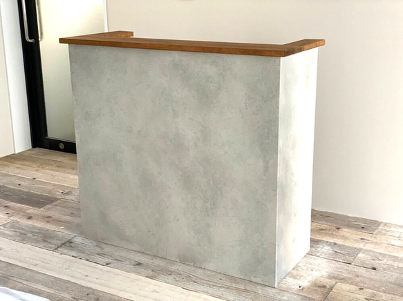 【リメイク！】受付カウンター　美容院　サロン　レジカウンター W1000mmコンクリート調！レジカウンター】ネイルサロン 美容室 カフェ