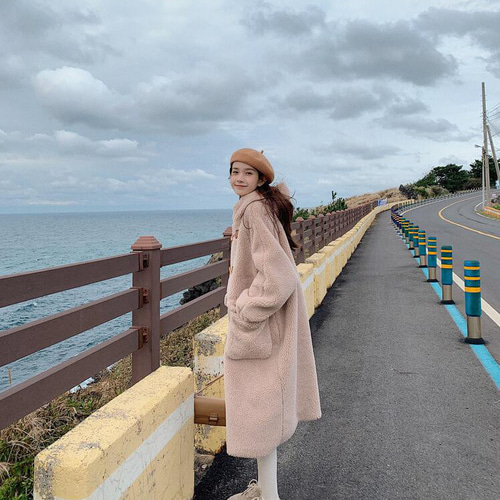 美品✨CHRISTIAN AUJARD ラムファー襟付きウールコート 11号 ヴィンテージ 40 年代 ペルシャ カーリー ラム コート（毛皮の襟付き