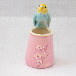 虎皮梅花瓶（陶瓷鳥器） 第5張的照片