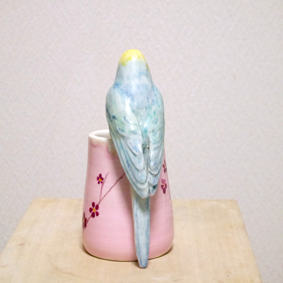 虎皮梅花瓶（陶瓷鳥器） 第4張的照片
